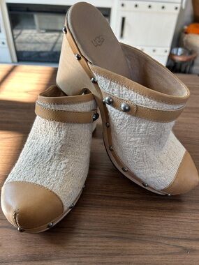 Ugg Jolene Clog Off White/Beige, Size 9